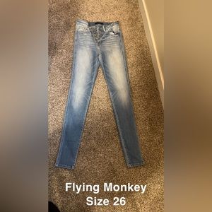 Flying Monkey Skinny Jeans Size 26 Worn Once